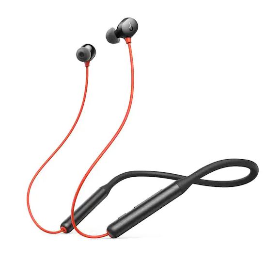 Red Anker Soundcore Life U2i(Red) IPX5 with 22 Hrs. Playtime bluetooth headphones
