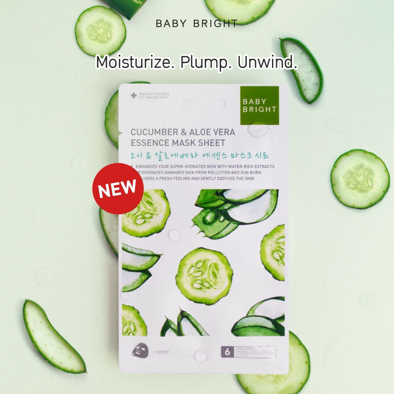 Baby Bright-Cucumber & Aloe Vera Essence Mask Sheet