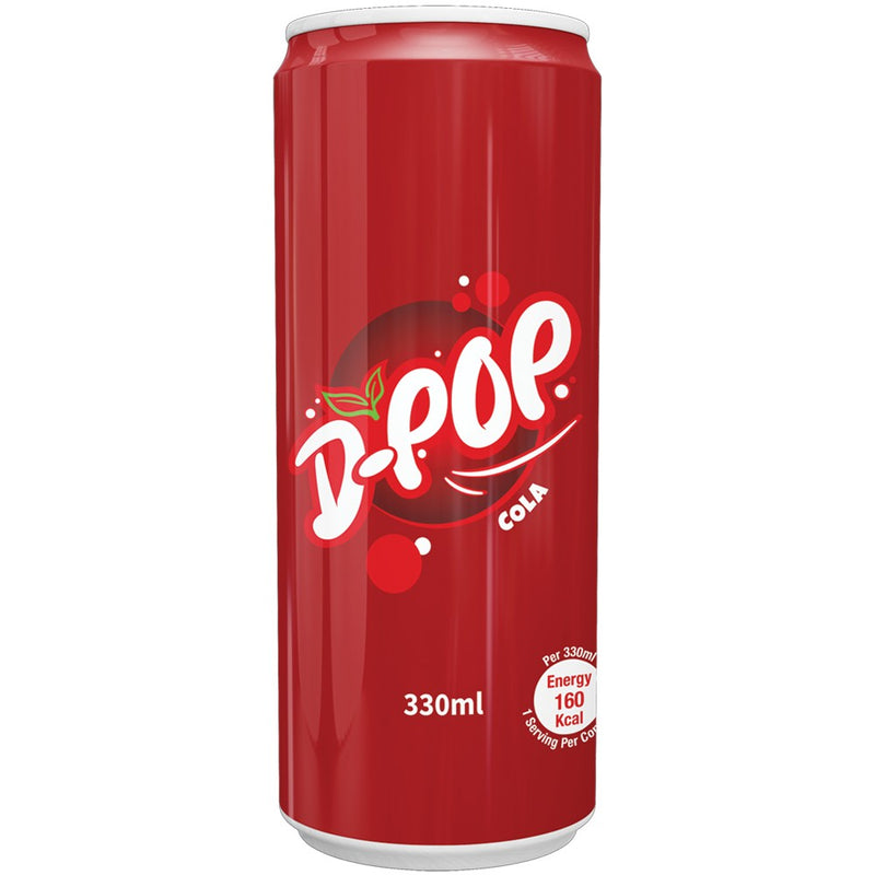 D-Pop Cola 330ml- Buy 4 pcs Get 1 Potato chip