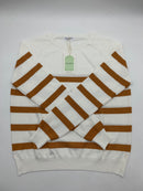 GI-ANT Striped Rib Knit Jumper (Orange)