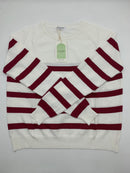 GI-ANT Striped Rib Knit Jumper (Merlot Red)