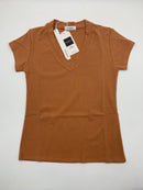 GI-ANT Basic Women Top V Neck (Sun Kissed Oak)
