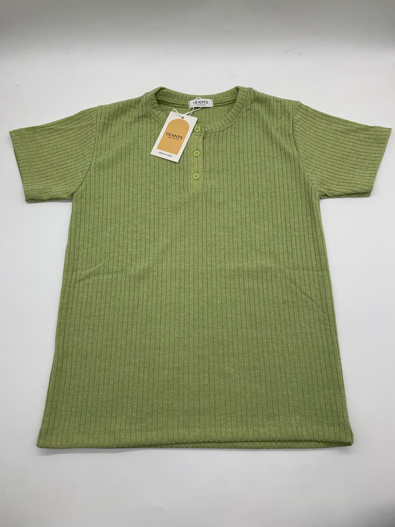 GI-ANT Women Round Neck with Button (Frog Green)