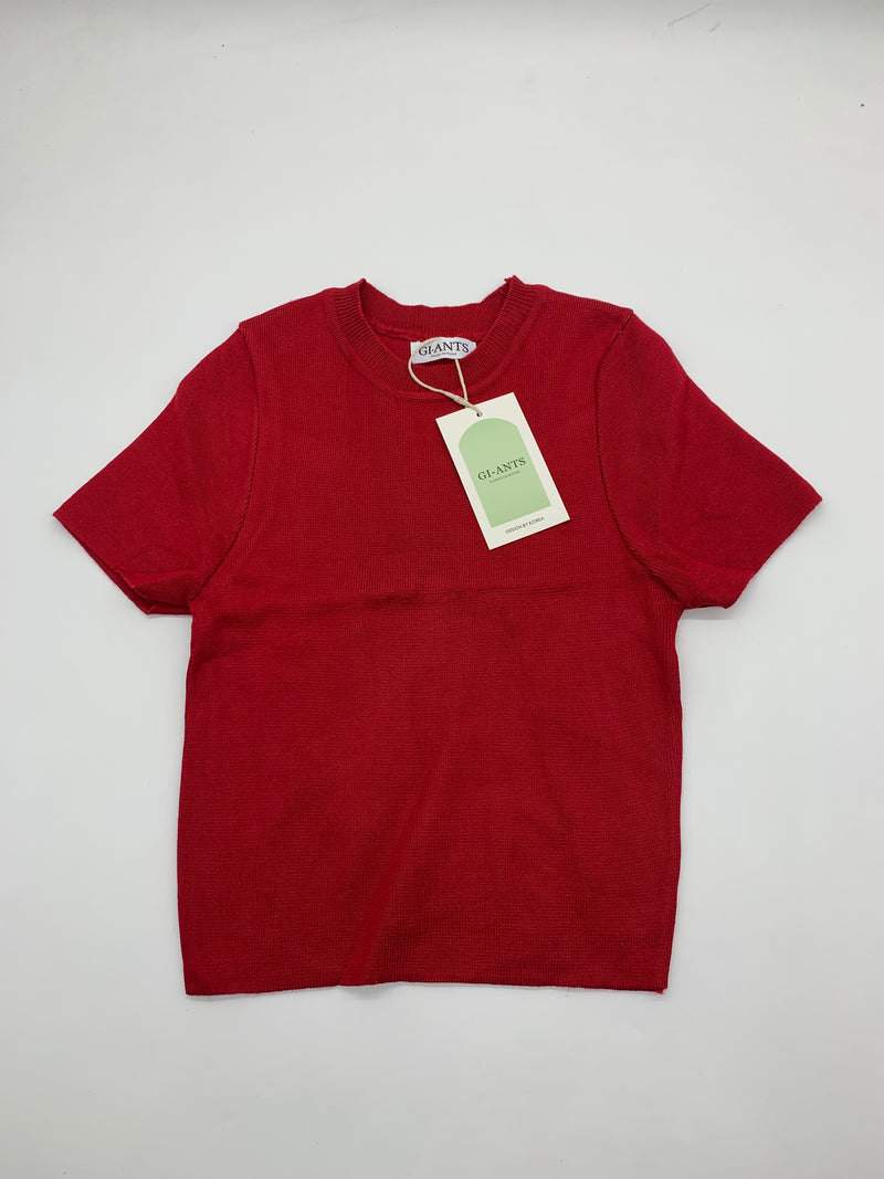 GI-ANT Basic Crop Top Knit (Red)