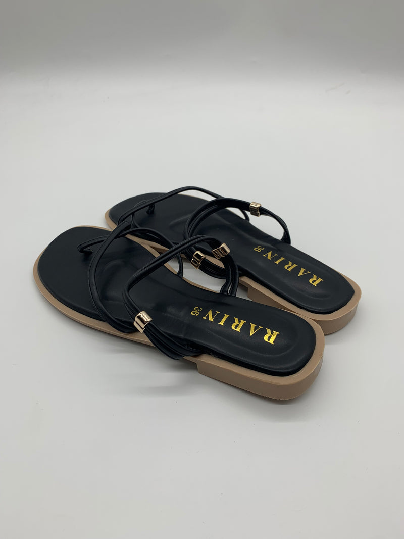 Rarin Elegant Sandals, Slender Feet( Black)