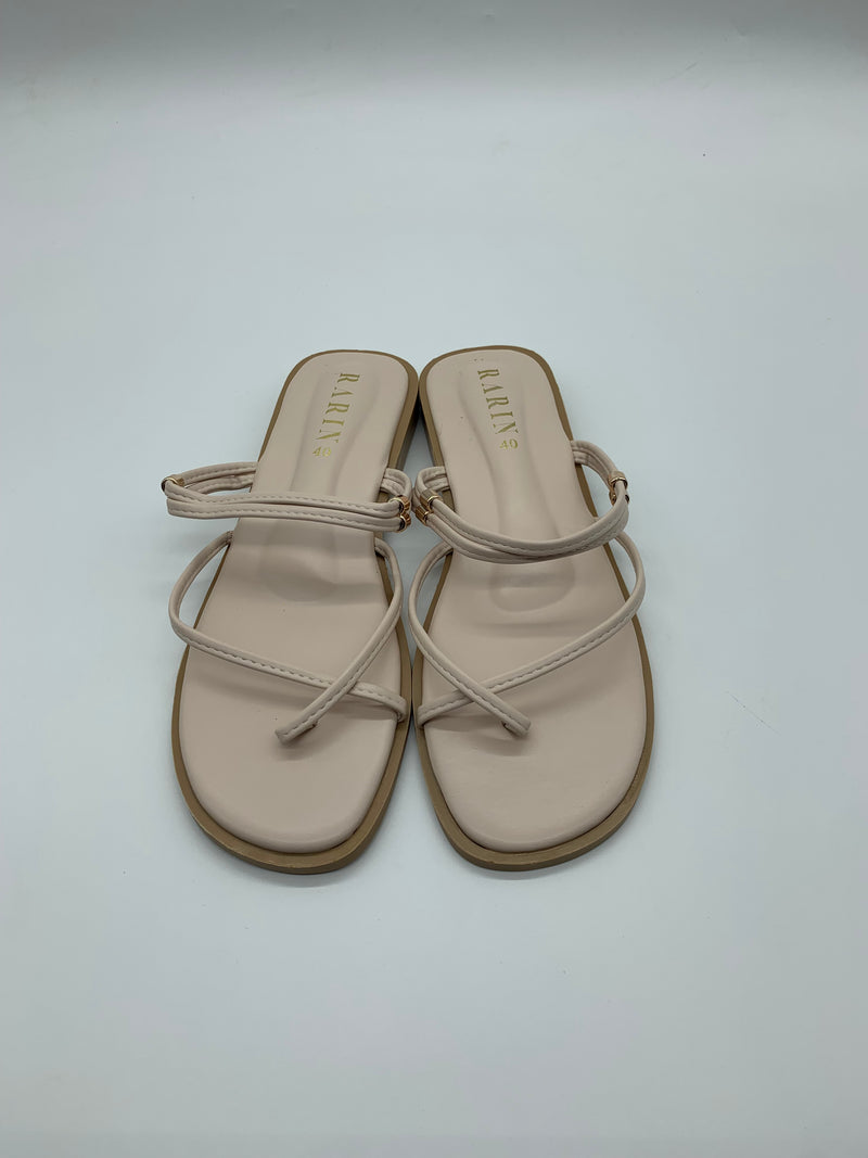 Rarin Elegant Sandals, Slender Feet(Cream)