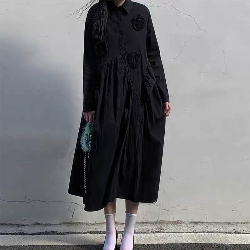 Buth's Fashion Midi dresses with insert - Black