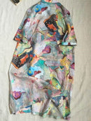 Buth's Fashion Digital Printed Shoulder Loose Dress