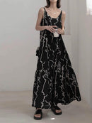 Buth's Fashion Long Casual Summer Dress Black