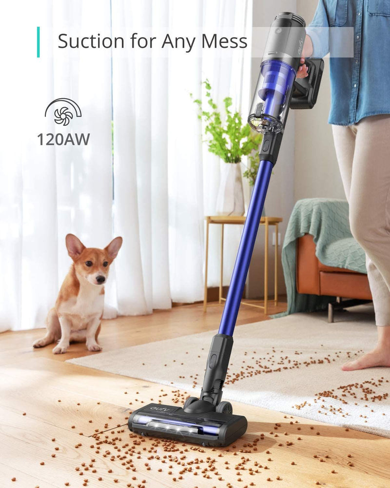 "eufy by Anker,HomeVac S11 Go,Cordless Stick Vacuum Cleaner,Lightweight,Cordless,120AW Suction Power, Detachable Battery,Cleans Carpet to Hard Floor   "