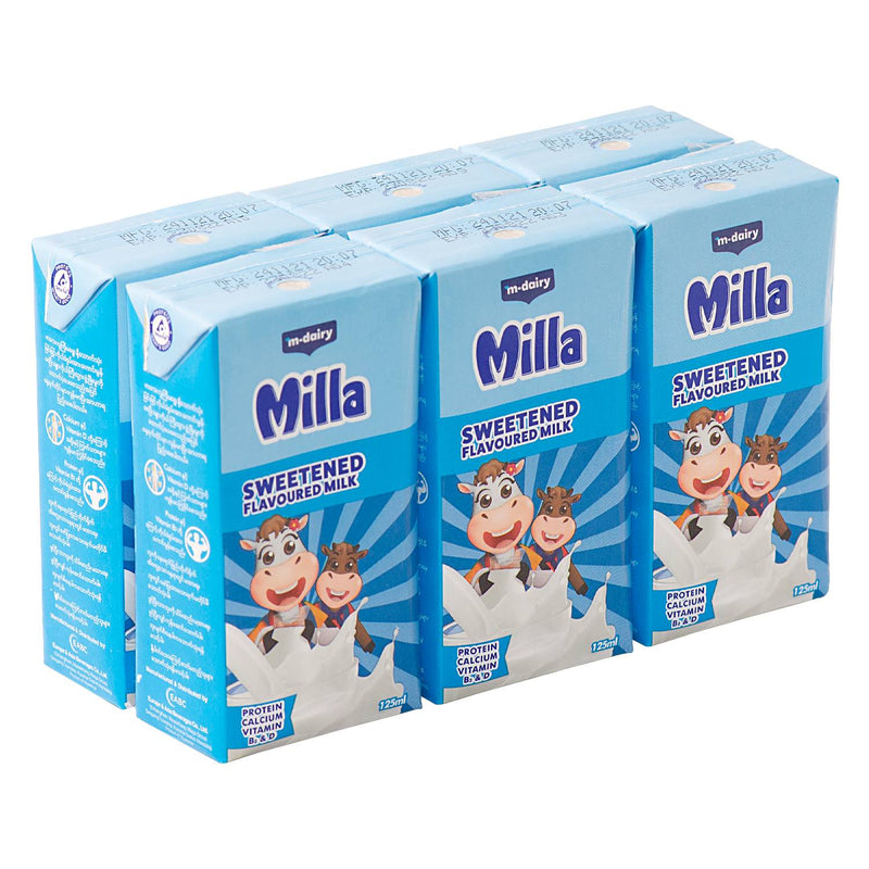 Milla Sweetened Flavoured Milk 125ml*6pcs
