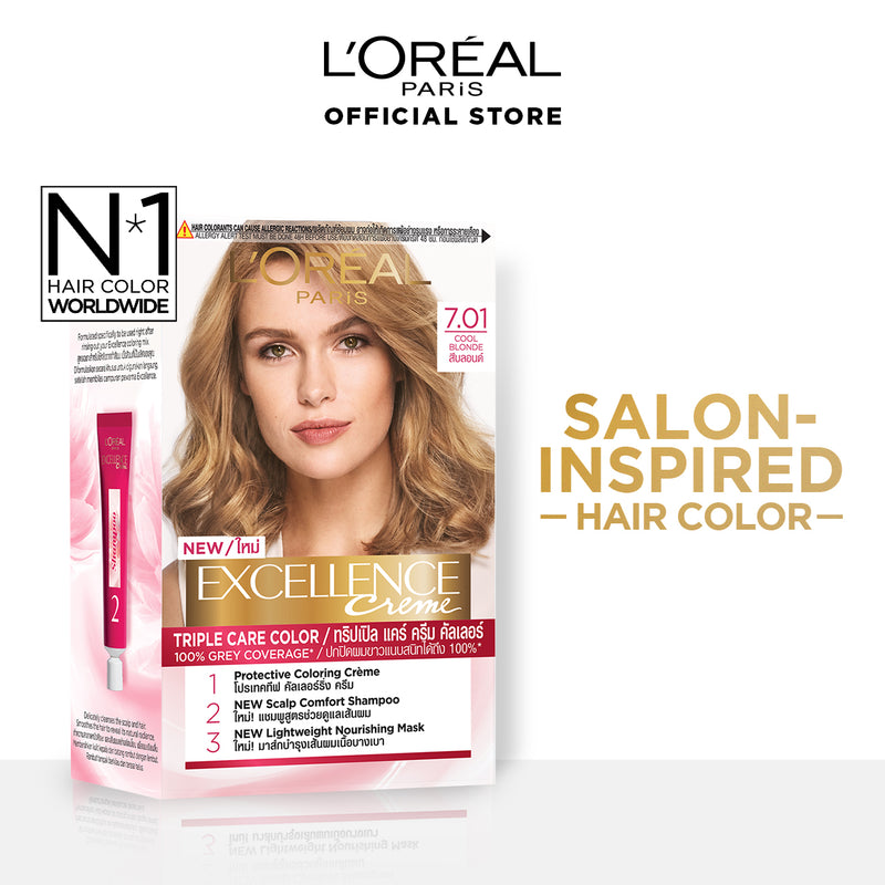 LOREAL EXCELLENCE CREME HAIR COLOR 7.01 COOL BLONDE 172ML