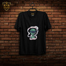 Crown T- Shirt Peaceful Alien (Black - White Colour )