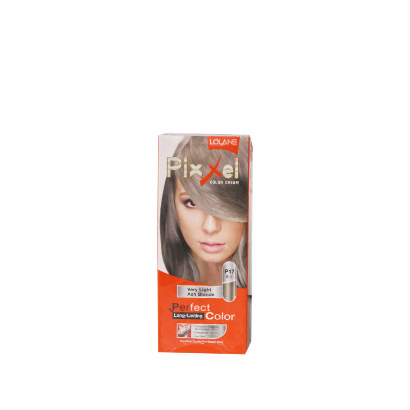 Lolane Pixxel Color Cream P17 Very Light Ash Blonde 9.1 With Hydrogen Peroxide 50g