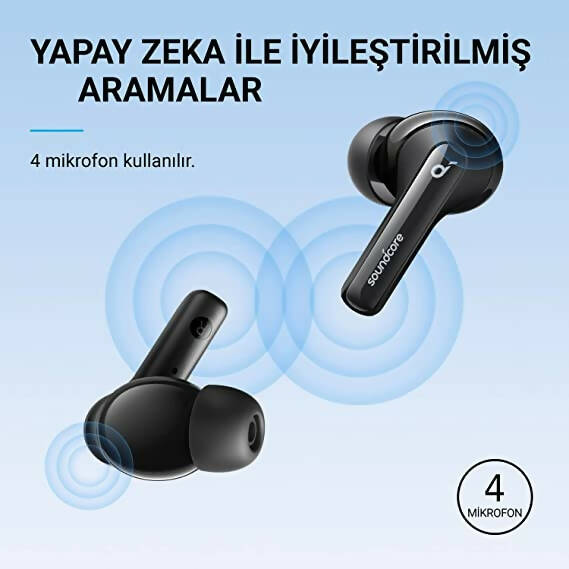 Soundcore Life Note 3i Noise Cancelling Earbuds 4 Mic,AI-Enhanced Calls,10mm Oversized,Soundcore App for Custom EQ,36H Playtime,Transparency Mode,IPX5