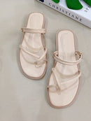 Rarin Elegant Sandals, Slender Feet(Cream)