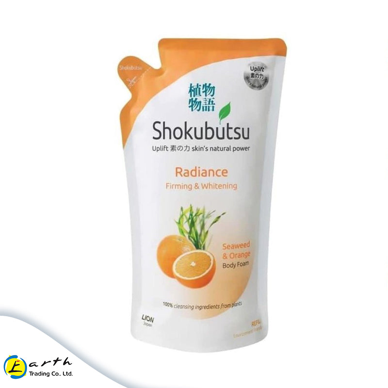 Shokubutsu Radiance Firming & Whitening Body Foam (Seaweed and Orange) 600ml Refill