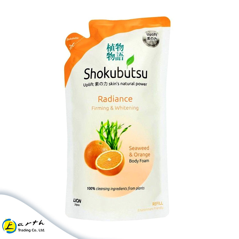 Shokubutsu Radiance Firming & Whitening Body Foam (Seaweed and Orange) 600ml Refill