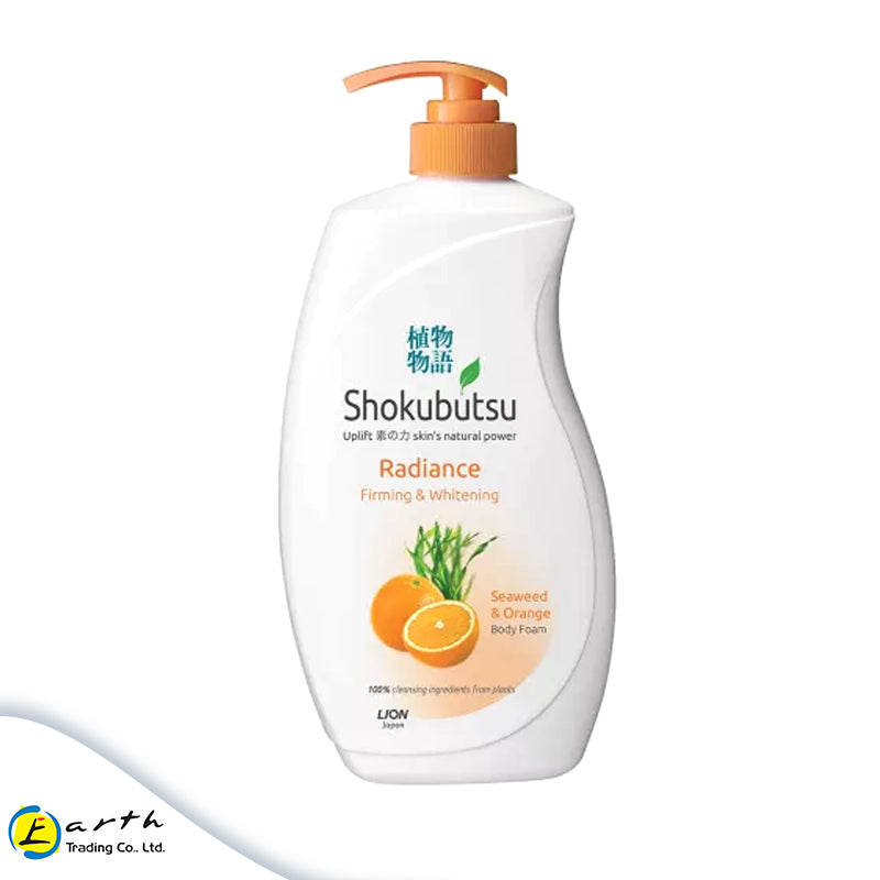 Shokubutsu Radiance Firming & Whitening Body Foam (Seaweed and Orange) 900ml - Buy 1 Pcs Save 2500Ks