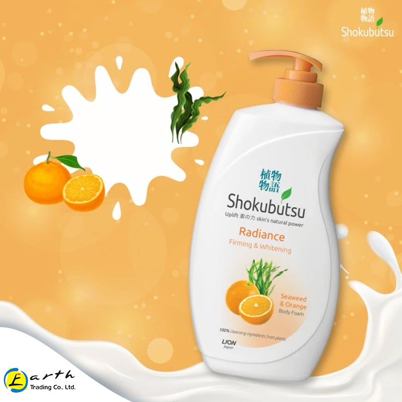 Shokubutsu Radiance Firming & Whitening Body Foam (Seaweed and Orange) 900ml