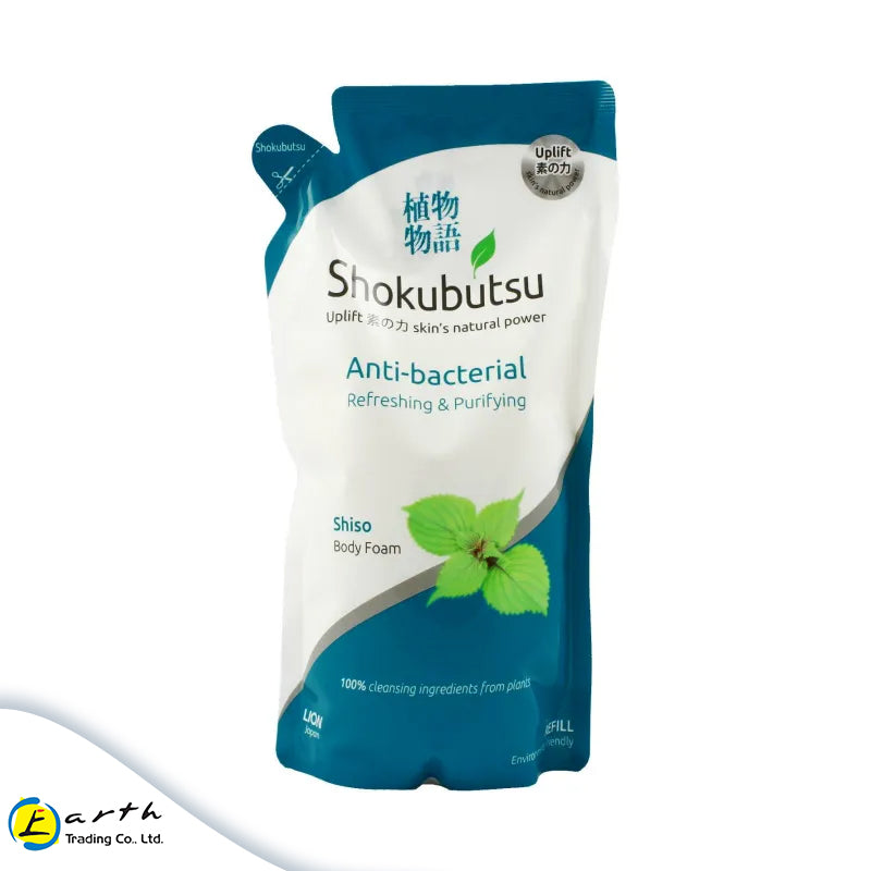 Shokubutsu Anti-Bactertail Body Foam (Refreshing & Purifying) Shiso 600ml refill