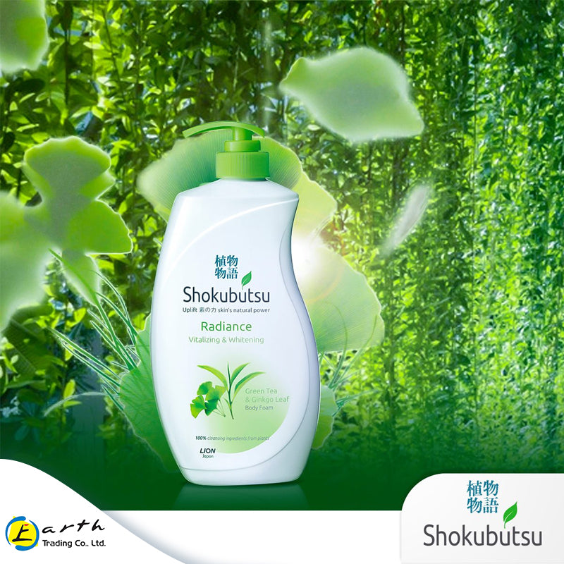 Shokubutsu Radiance Vitalizing & Whitening Body Foam (Green Tea & Ginkgo Leaf) 900ml