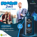 Shokubutsu Men 2 in 1 Hair & Body Wash (Fresh Blast) 850ml
