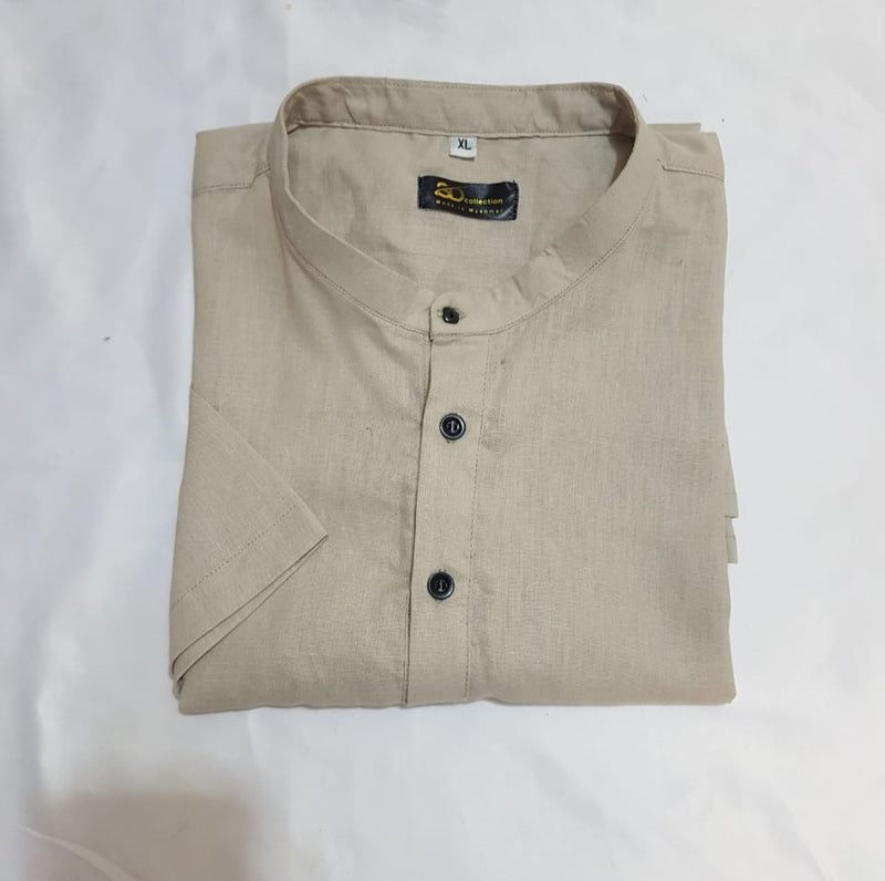 SD COLLECTION (Men's Four-Button stand coller Shirt  short seelve)