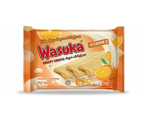 Wasuka Crepes Orange flavor 50g
