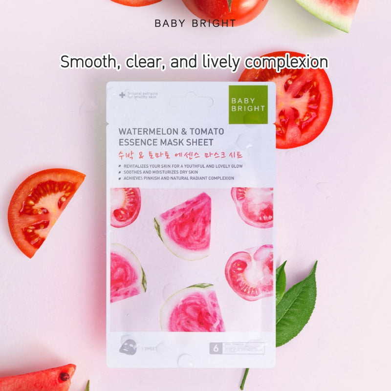Baby Bright-Watermelon & Tomato Essence Mask Sheet