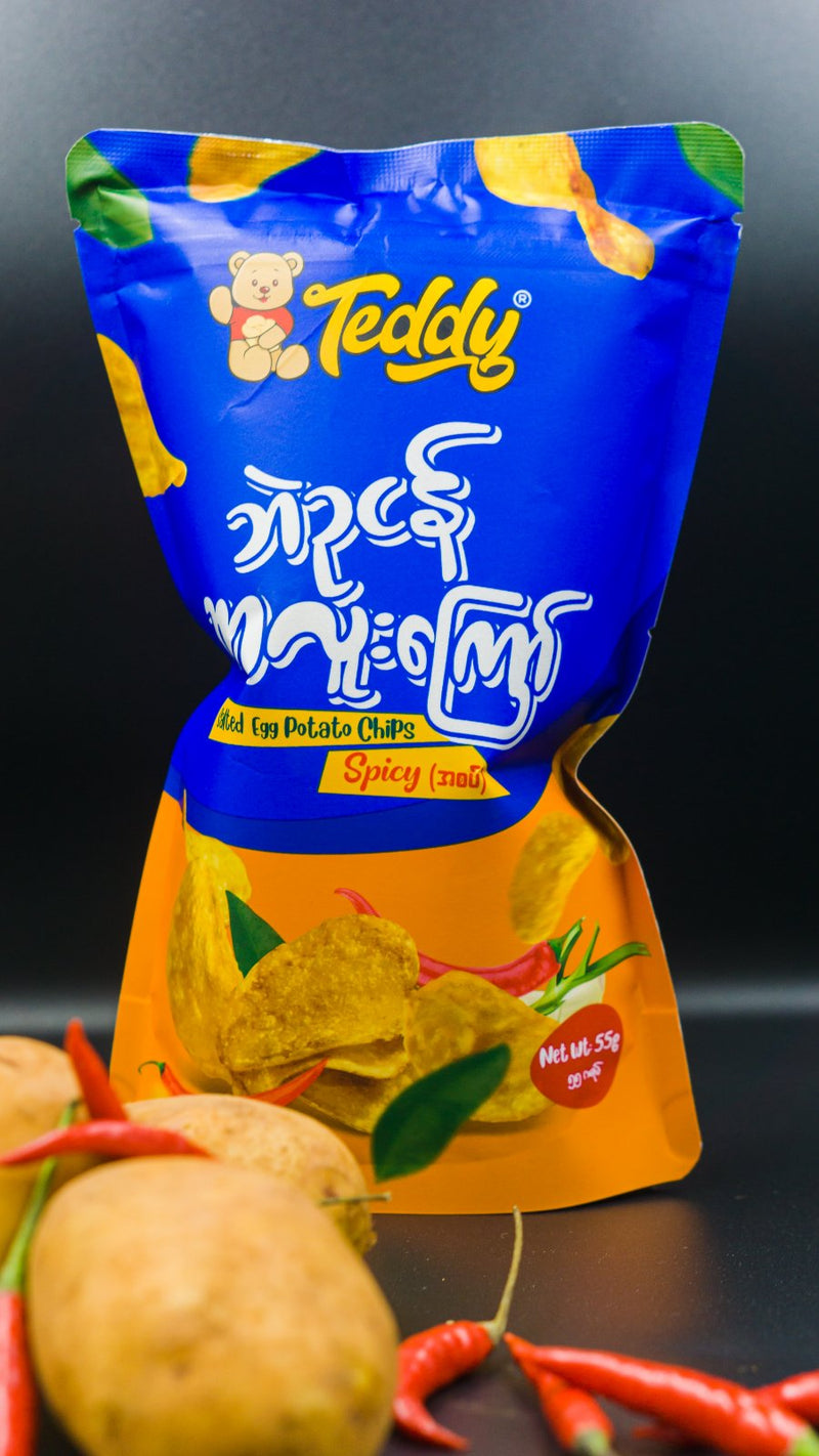 Teddy Salted Egg Potato Chips 55g (spicy)