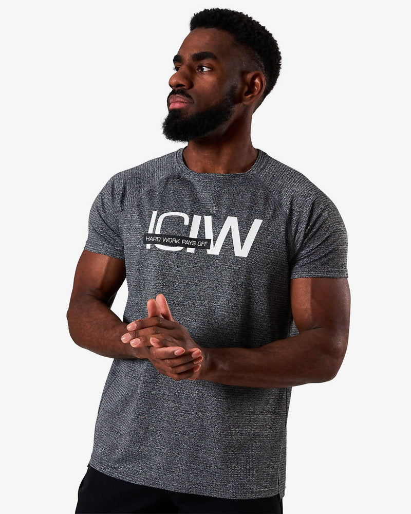 ICIW Training Mesh T-shirt Grey Melange Men