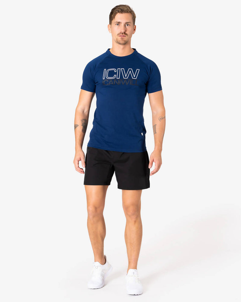 ICIW Workout Tri-Blend T-shirt Navy