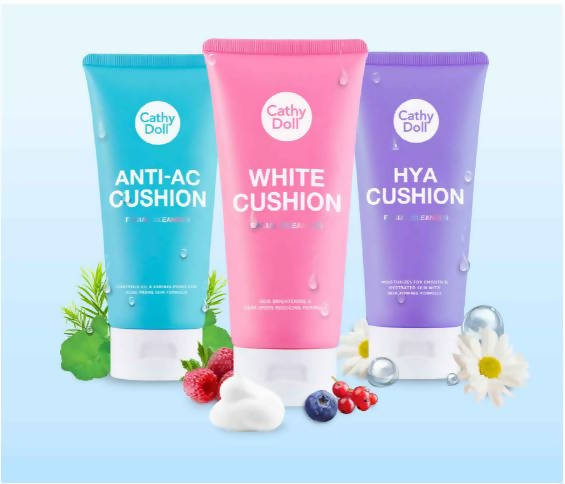 CATHY DOLL ANTI-ACNE CUSHION FACIAL FOAM CLEANSER 120ML