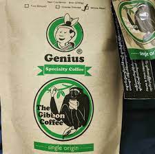 GENIUS 100% Gibbon Whole Bean COFFEE PAPER BAG 220G