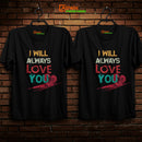 Crown T-Shirt Valentine Day Design (Black & White)