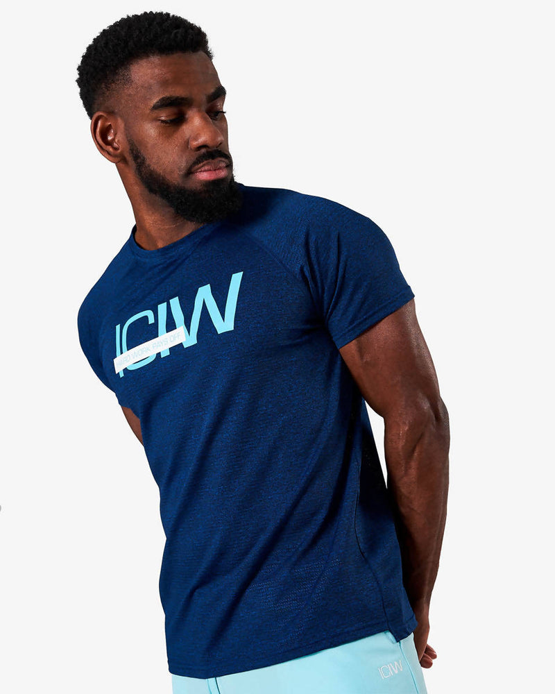ICIW Training Mesh T-shirt Deep Blue Men