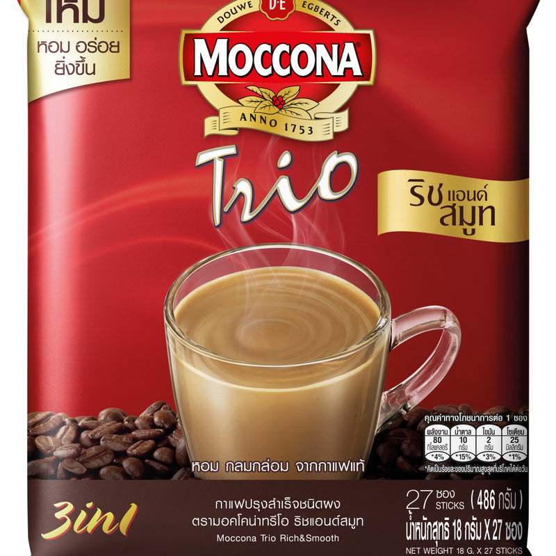 Moccona Trio 3in1 Coffee Mix Rich & Smooth 486g