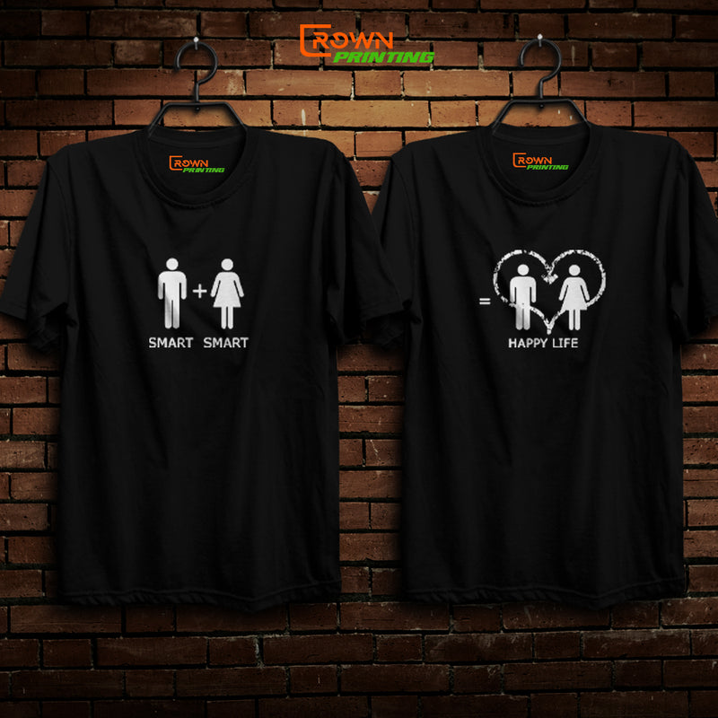 Crown T-Shirt Valentine Day Design (Black & White)