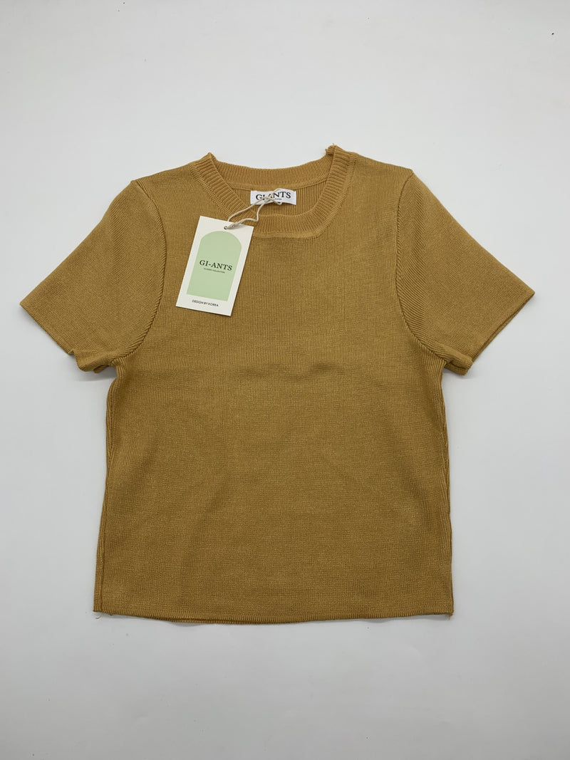 GI-ANT Basic Crop Top Knit (Dijon Yellow)