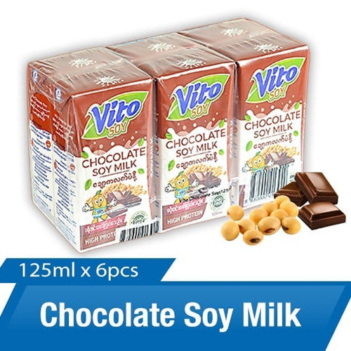 Vito Chocolate Soy Milk 125mlx6pcs
